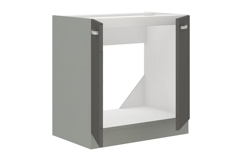 Grey Skap til vaskemaskin 80x50x82 cm - Grå - Oppbevaringsskap