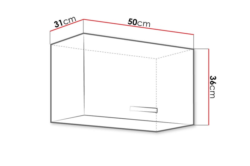 Grey Veggskap 50x36x40 cm - Oppbevaring - Skap - Oppbevaringsskap