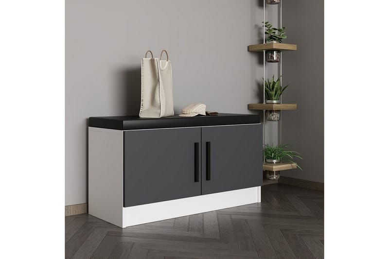 Hew Garderobeskap 90x35 cm - Antrasitt - Oppbevaring - Skap - Oppbevaringsskap - Omkledningsskap