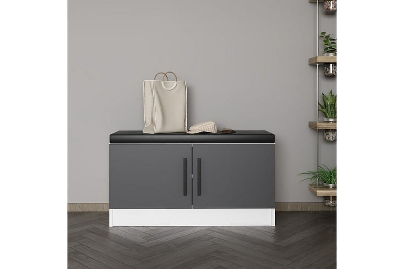 Hew Garderobeskap 90x35 cm - Antrasitt - Oppbevaring - Skap - Oppbevaringsskap - Omkledningsskap