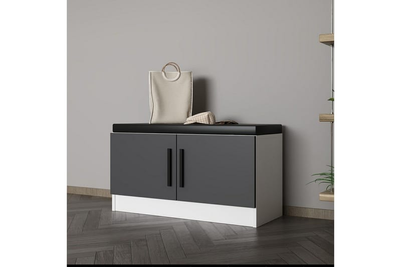 Hew Garderobeskap 90x35 cm - Antrasitt - Oppbevaring - Skap - Oppbevaringsskap - Omkledningsskap