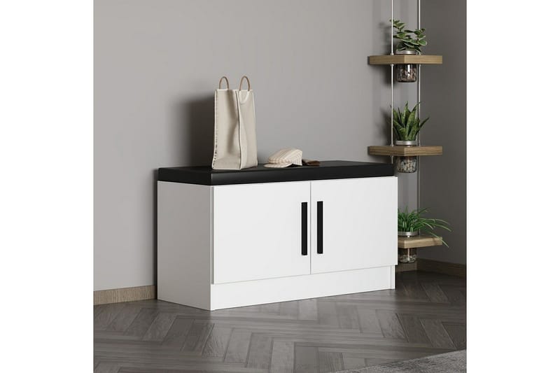 Hew Garderobeskap 90x35 cm - Hvit - Oppbevaring - Skap - Oppbevaringsskap - Omkledningsskap