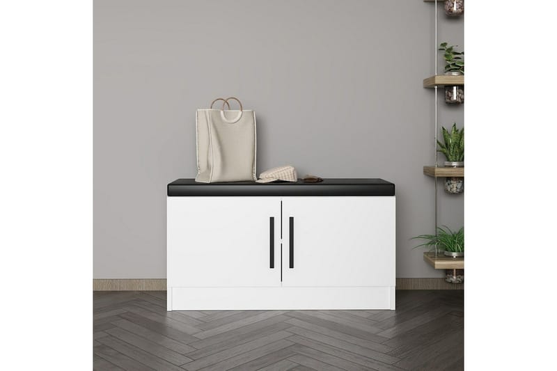 Hew Garderobeskap 90x35 cm - Hvit - Oppbevaring - Skap - Oppbevaringsskap - Omkledningsskap