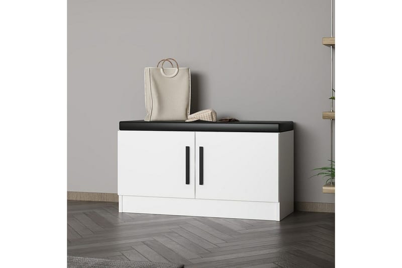 Hew Garderobeskap 90x35 cm - Hvit - Oppbevaring - Skap - Oppbevaringsskap - Omkledningsskap