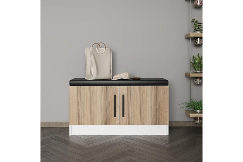 Hew Garderobeskap 90x35 cm - Valnøtt - Oppbevaring - Skap - Oppbevaringsskap - Omkledningsskap