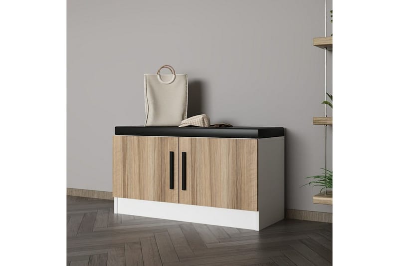 Hew Garderobeskap 90x35 cm - Valnøtt - Oppbevaring - Skap - Oppbevaringsskap - Omkledningsskap