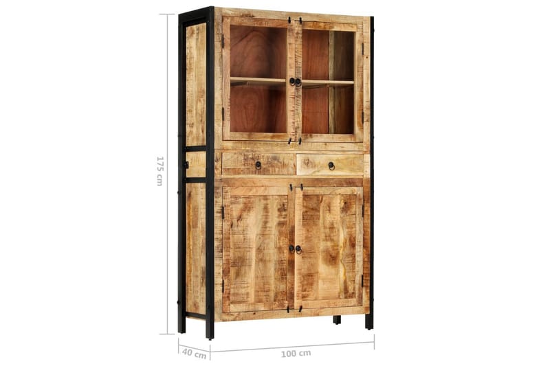 Highboard 100x40x175 cm heltre mango - Oppbevaring - Skap - Oppbevaringsskap