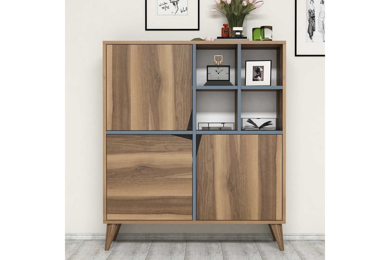 Hovdane Klesskap 100 cm - Brun/Blå - Oppbevaring - Skap - Oppbevaringsskap