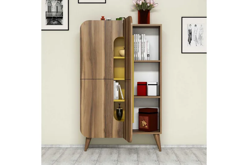 Hovdane Klesskap 108 cm - Brun/Gul - Oppbevaring - Skap - Oppbevaringsskap