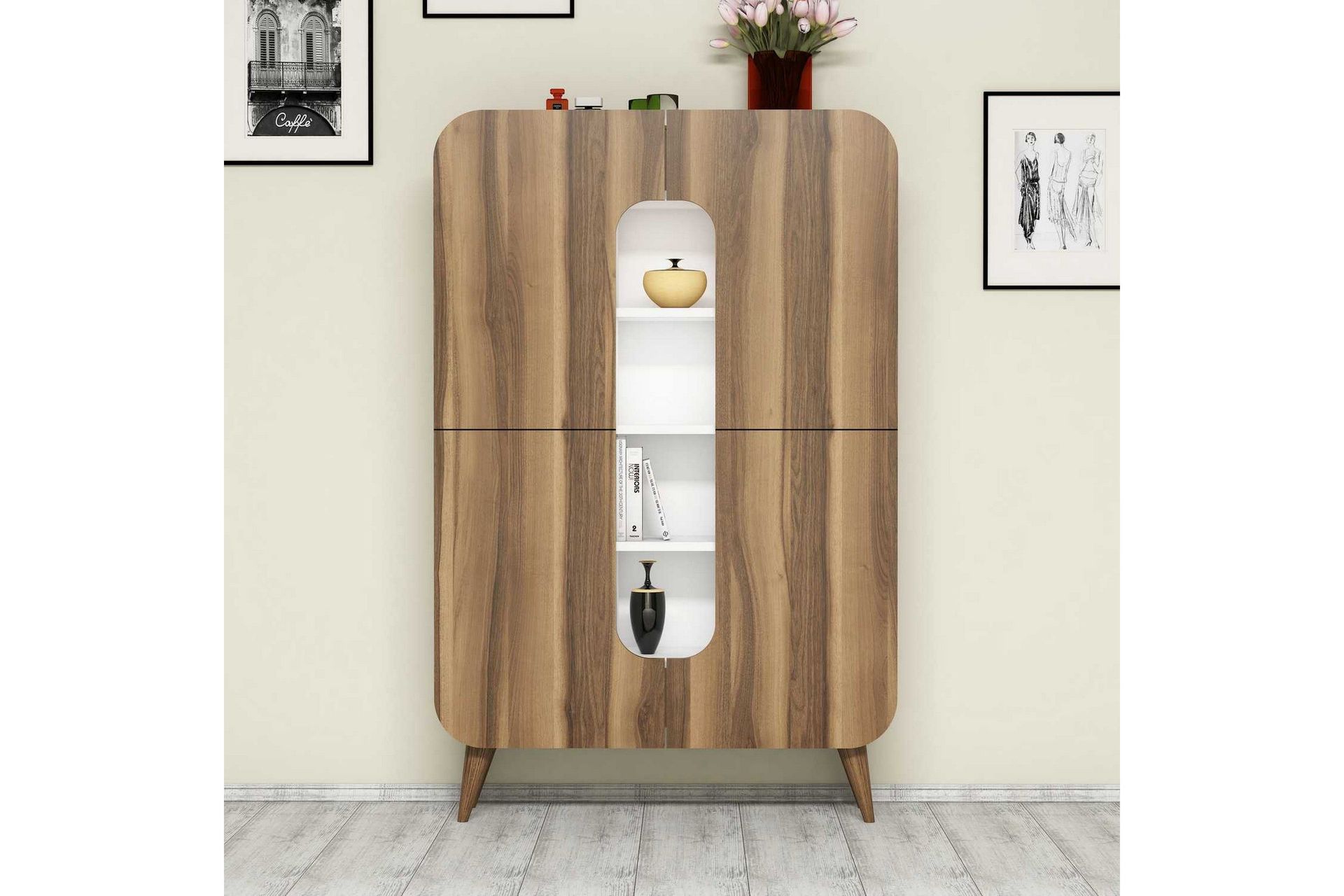 Hovdane Klesskap 108 cm - Brun/Hvit