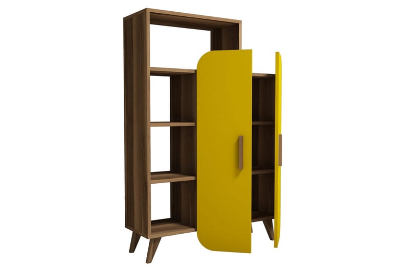 Hovdane Klesskap 90 cm - Brun/Gul - Oppbevaring - Skap - Oppbevaringsskap