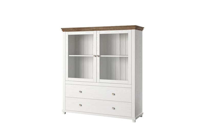 Ivreri Highboard 42x126 cm - Hvit/Natur - Oppbevaring - Skap - Oppbevaringsskap