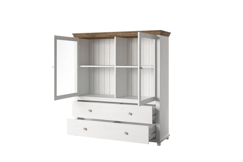 Ivreri Highboard 42x126 cm - Hvit/Natur - Oppbevaring - Skap - Oppbevaringsskap