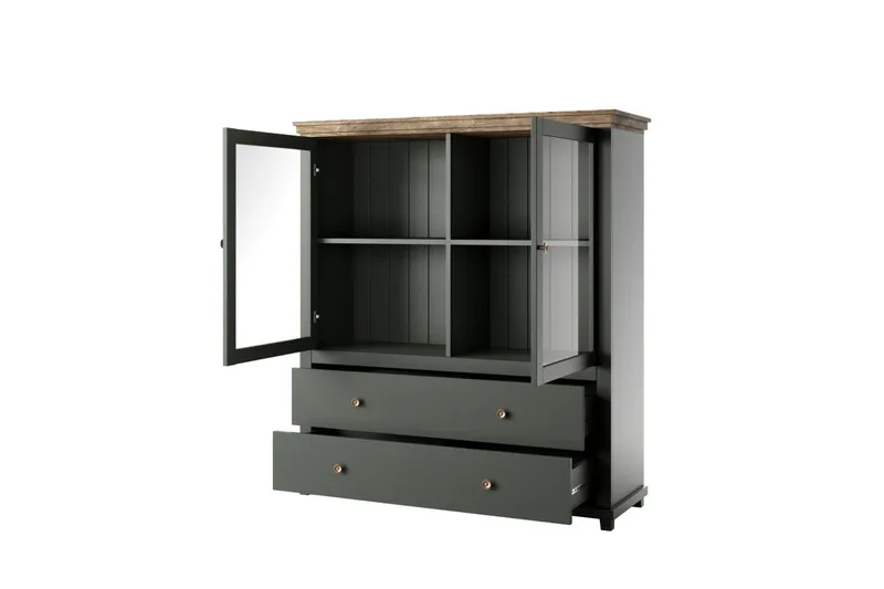 Ivreri Highboard 42x126 cm - Khaki/Natur - Oppbevaring - Skap - Oppbevaringsskap