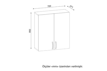 Jhosep Baderomskap 70 cm - Hvit - Oppbevaring - Skap - Oppbevaringsskap