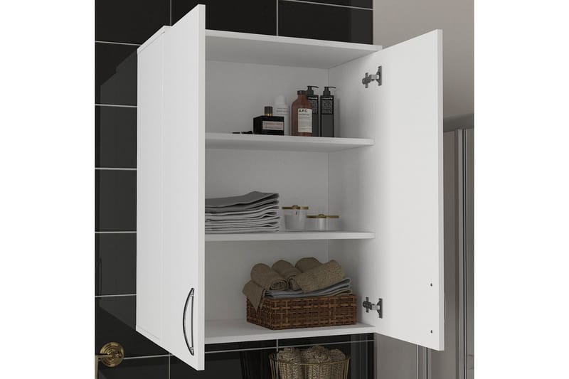 Jkhari Baderomskap 70 cm - Hvit - Oppbevaring - Skap - Oppbevaringsskap