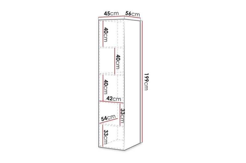 Juniskär Highboard - Hvid - Oppbevaring - Skap - Oppbevaringsskap