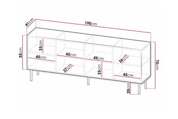 Juniskär Highboard - Hvid - Oppbevaring - Skap - Oppbevaringsskap