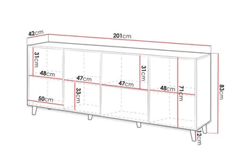 Juniskär Highboard Scandinavian Choice Black - Oppbevaring - Oppbevaringsmøbler - Sideboard & skjenker