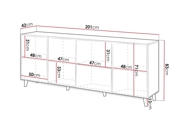 Juniskär Highboard Scandinavian Choice Black - Oppbevaring - Oppbevaringsmøbler - Sideboard & skjenker
