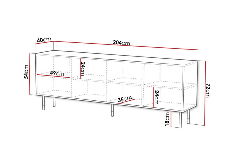 Juniskär Highboard - Svart - Oppbevaring - Skap - Oppbevaringsskap