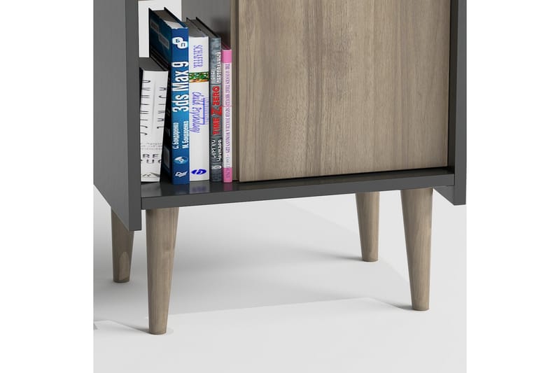 Keachi Highboard 50x30 cm - Mørkebrun/Antrasitt - Oppbevaring - Skap - Oppbevaringsskap