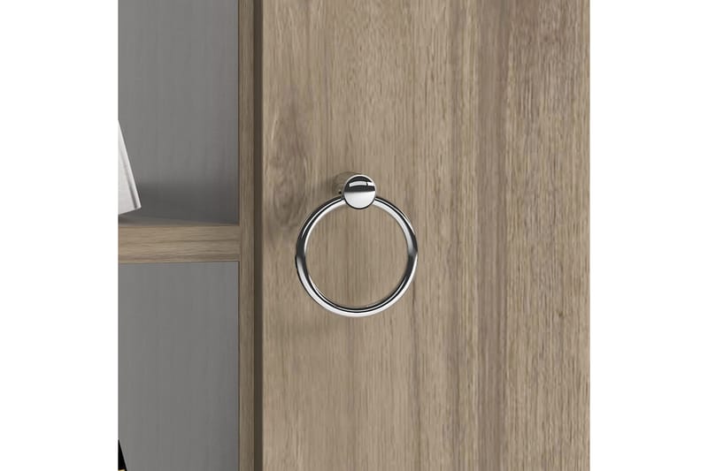 Keachi Highboard 50x30 cm - Mørkebrun/Antrasitt - Oppbevaring - Skap - Oppbevaringsskap