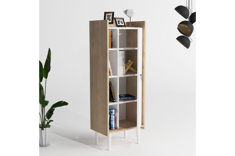 Keachi Highboard 50x30 cm - Natur/Hvit - Oppbevaring - Skap - Oppbevaringsskap