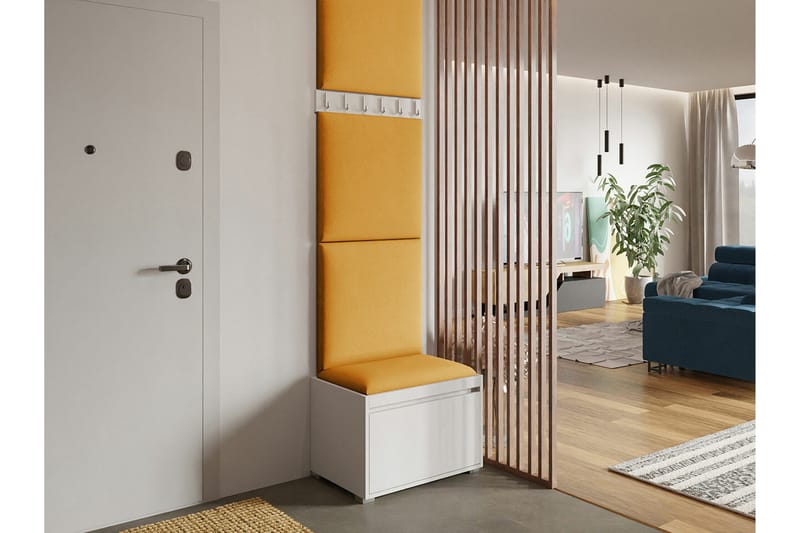 Kenmare Highboard Yellow/White - Oppbevaring - Skap - Oppbevaringsskap