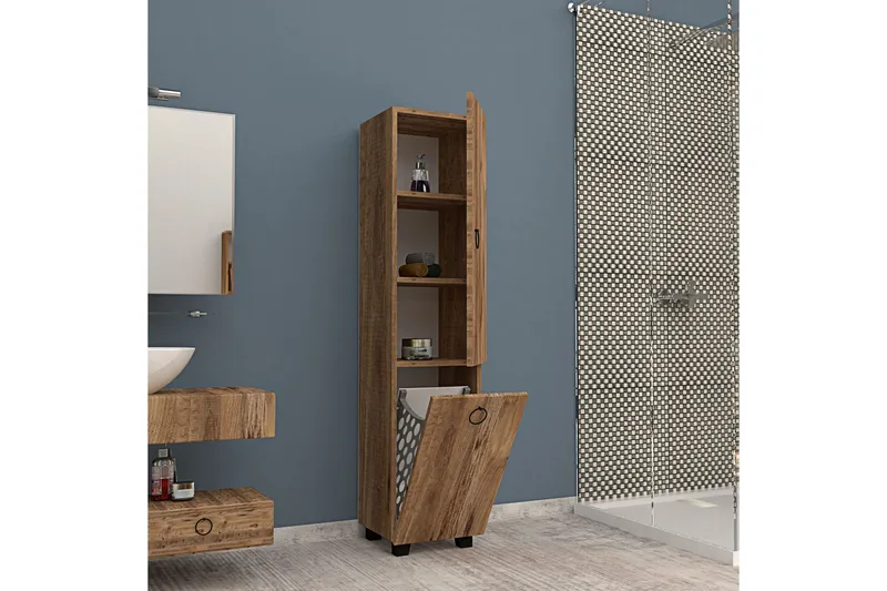 Kolpelle Baderomsskap - Brun - Oppbevaring - Skap - Oppbevaringsskap