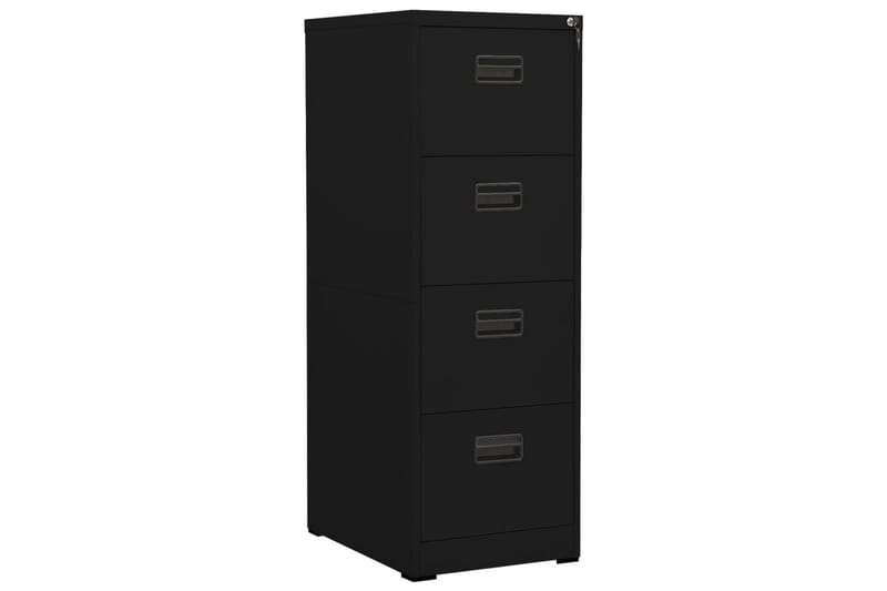 Arkivskap 46x62x133 cm stål svart - Svart - Oppbevaring - Skap - Oppbevaringsskap - Kontorskap - Dokumentskap