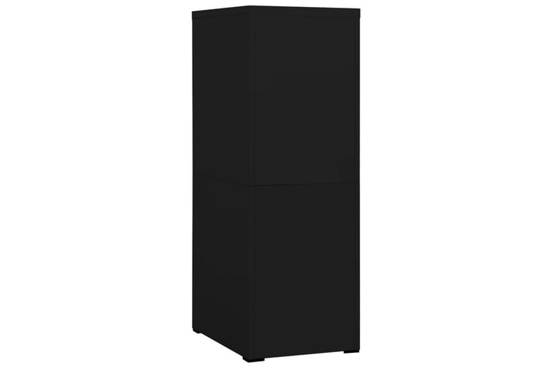 Arkivskap 46x62x133 cm stål svart - Svart - Oppbevaring - Skap - Oppbevaringsskap - Kontorskap - Dokumentskap