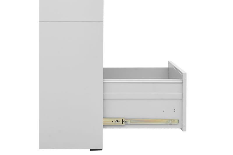 Arkivskap 46x62x164 cm stål lysegrå - Grå - Oppbevaring - Skap - Oppbevaringsskap - Kontorskap - Arkivskap & hengemappeskap