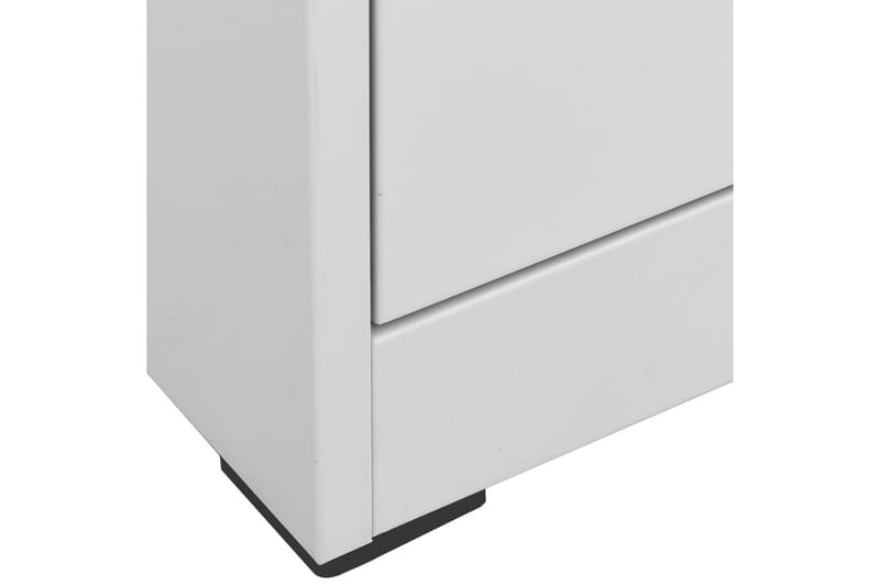 Arkivskap 46x62x72,5 cm stål lysegrå - Grå - Oppbevaring - Skap - Oppbevaringsskap - Kontorskap - Dokumentskap