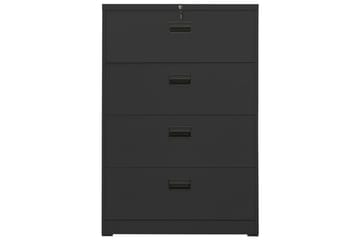 Arkivskap 90x46x134 cm stål antrasitt - Antrasittgrå - Oppbevaring - Skap - Oppbevaringsskap - Kontorskap - Dokumentskap