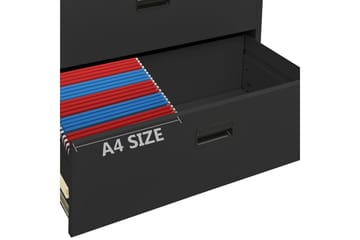 Arkivskap 90x46x134 cm stål antrasitt - Antrasittgrå - Oppbevaring - Skap - Oppbevaringsskap - Kontorskap - Dokumentskap