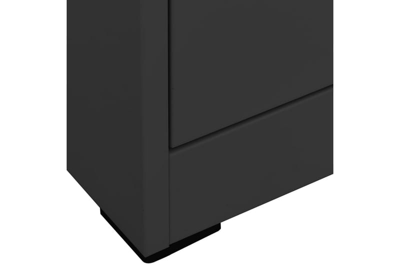 Arkivskap 90x46x134 cm stål antrasitt - Antrasittgrå - Oppbevaring - Skap - Oppbevaringsskap - Kontorskap - Dokumentskap