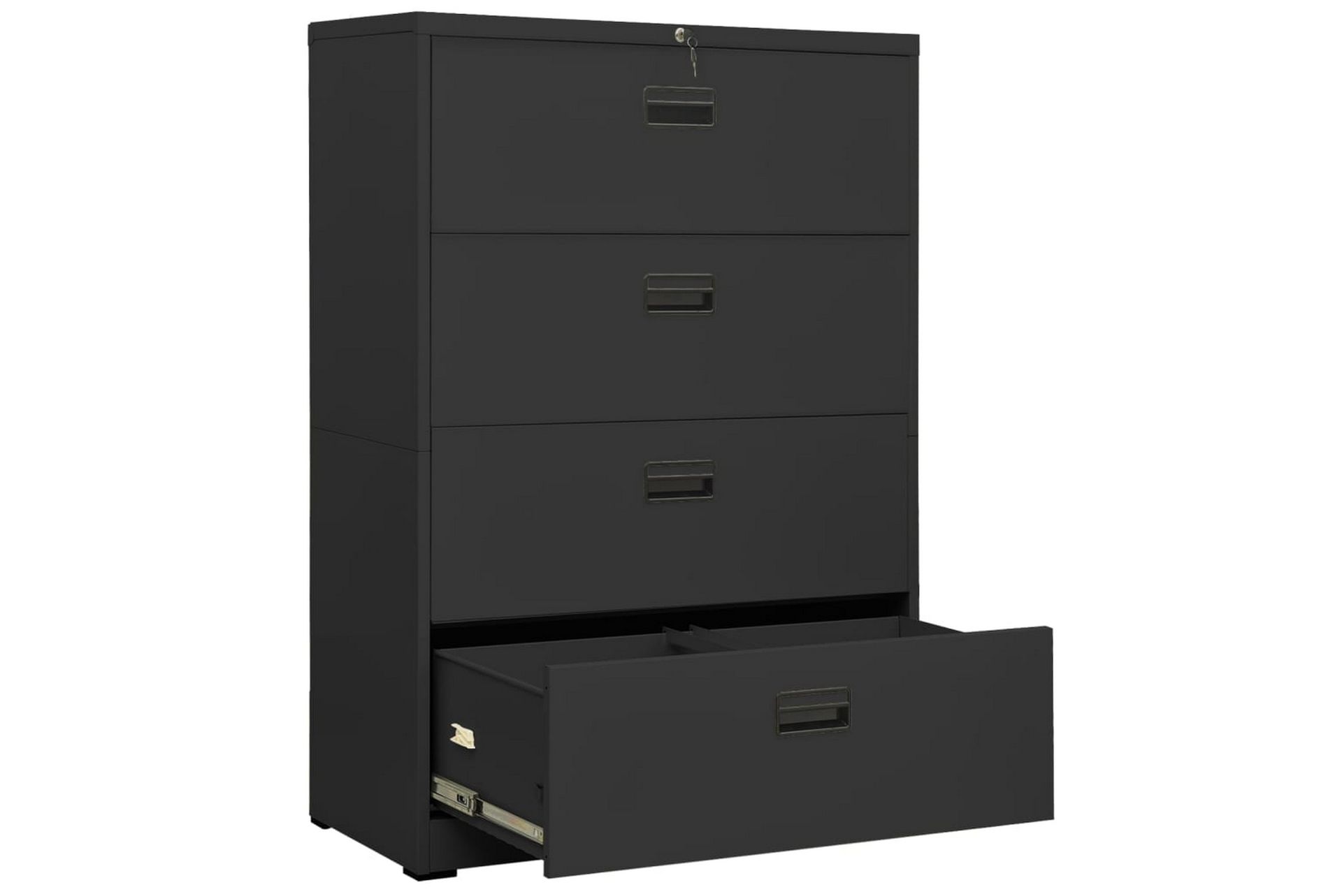 Arkivskap 90x46x134 cm stål antrasitt - Antrasittgrå - Oppbevaring - Skap - Oppbevaringsskap - Kontorskap - Dokumentskap