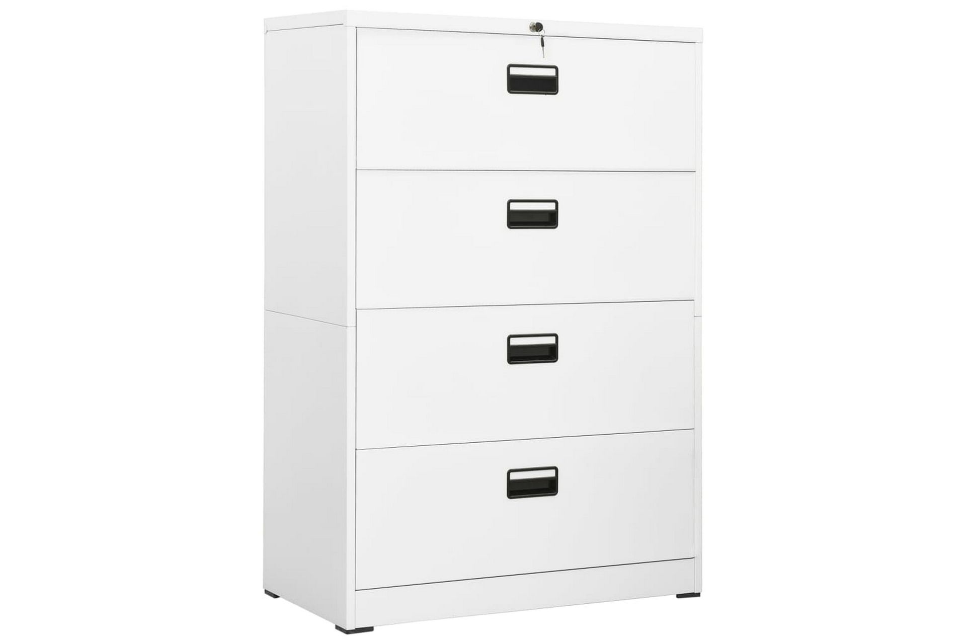 Arkivskap 90x46x134 cm stål hvit - Hvit - Oppbevaring - Skap - Oppbevaringsskap - Kontorskap - Dokumentskap