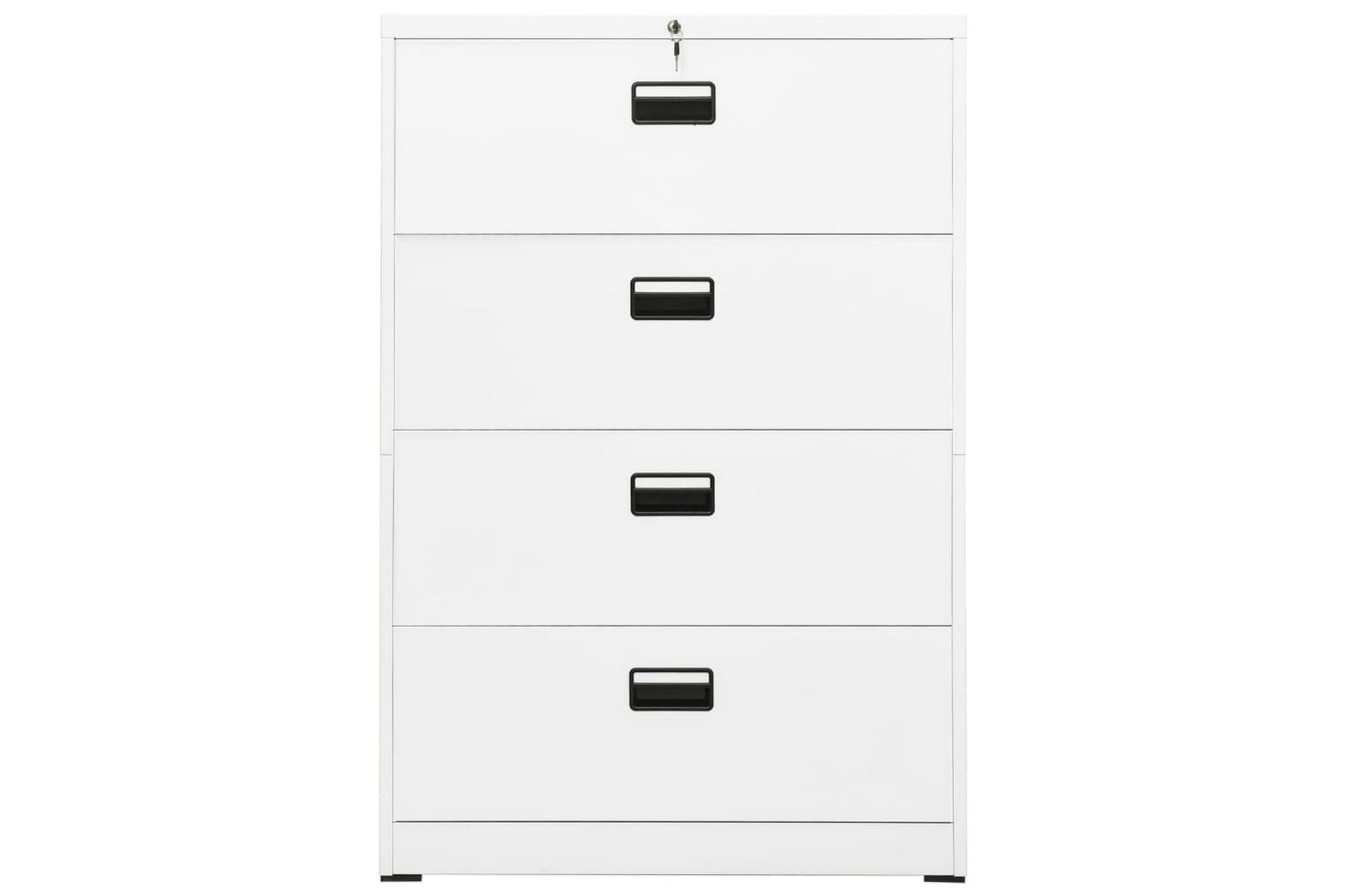 Arkivskap 90x46x134 cm stål hvit - Hvit - Oppbevaring - Skap - Oppbevaringsskap - Kontorskap - Dokumentskap
