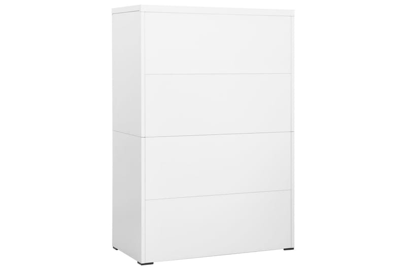 Arkivskap 90x46x134 cm stål hvit - Hvit - Oppbevaring - Skap - Oppbevaringsskap - Kontorskap - Dokumentskap