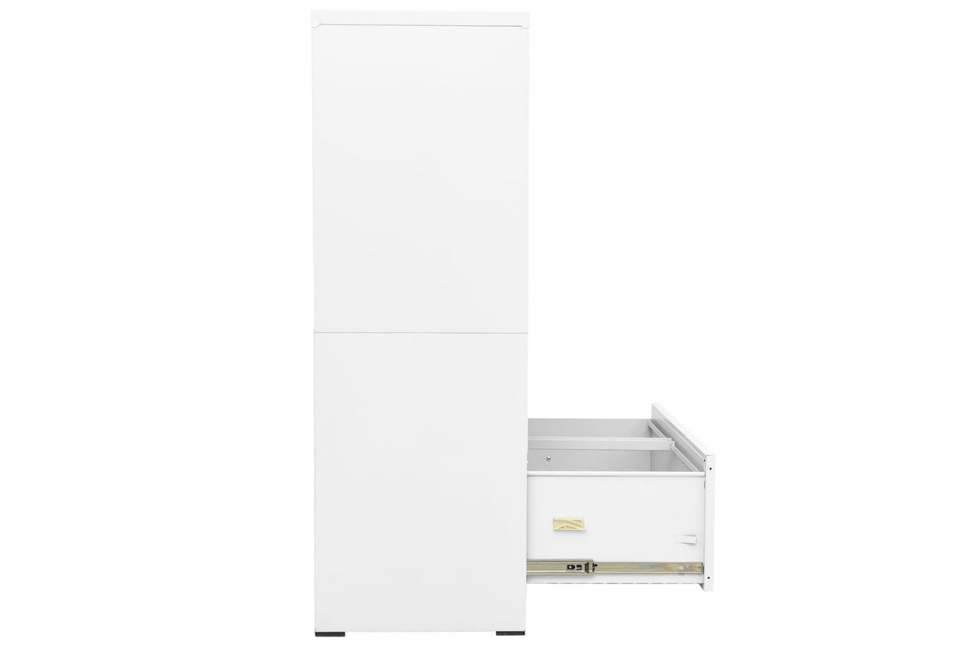 Arkivskap 90x46x134 cm stål hvit - Hvit - Oppbevaring - Skap - Oppbevaringsskap - Kontorskap - Dokumentskap