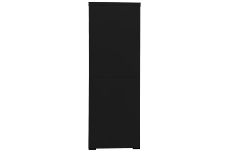 Arkivskap 90x46x134 cm stål svart - Svart - Dokumentskap - Kontormøbler