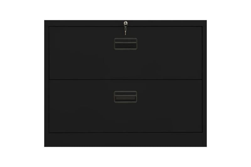 Arkivskap 90x46x72,5 cm stål svart - Svart - Dokumentskap - Kontormøbler