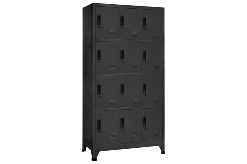 beBasic Oppbevaringsskap antrasitt 90x45x180 cm stål - AntrasittgrÃ¥ - Oppbevaring - Skap - Oppbevaringsskap - Kontorskap - Dokumentskap