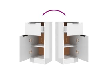 beBasic Skjenk høyglans hvit 30x30x70 cm konstruert tre - Hvit - Oppbevaring - Skap - Oppbevaringsskap - Kontorskap - Dokumentskap