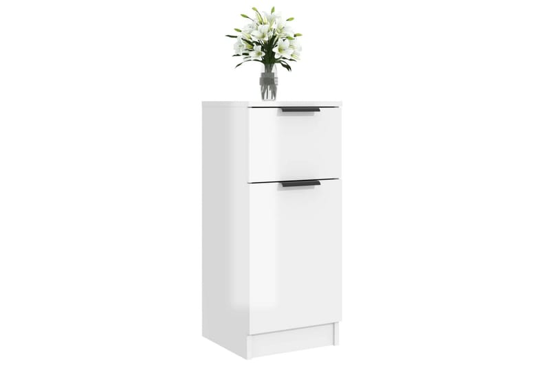 beBasic Skjenk høyglans hvit 30x30x70 cm konstruert tre - Hvit - Oppbevaring - Skap - Oppbevaringsskap - Kontorskap - Dokumentskap