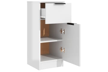 beBasic Skjenk høyglans hvit 30x30x70 cm konstruert tre - Hvit - Oppbevaring - Skap - Oppbevaringsskap - Kontorskap - Dokumentskap