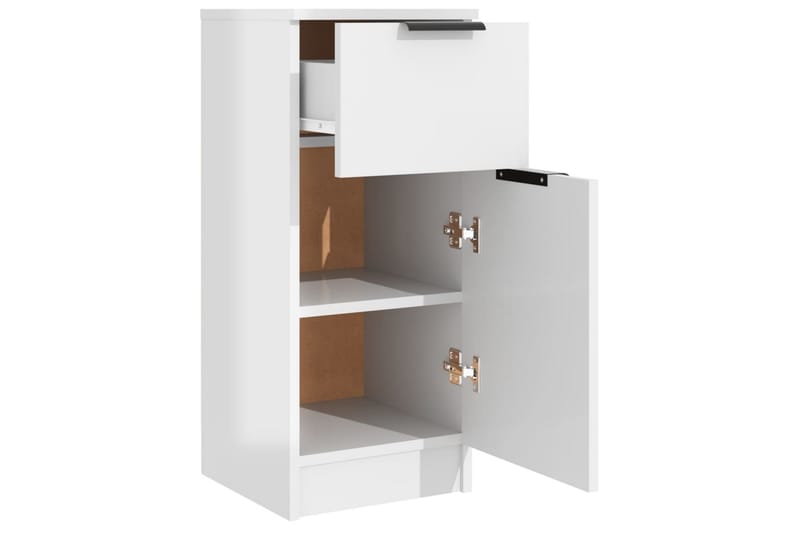 beBasic Skjenk høyglans hvit 30x30x70 cm konstruert tre - Hvit - Oppbevaring - Skap - Oppbevaringsskap - Kontorskap - Dokumentskap