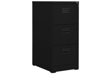 Arkivskap 46x62x102,5 cm stål svart - Svart - Oppbevaring - Skap - Oppbevaringsskap - Kontorskap - Dokumentskap